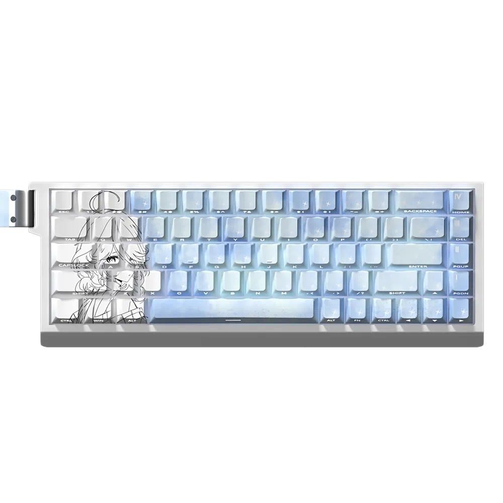 Furina Keycap Cherry Profile PBT Letter Truyền ánh sáng khắc bên Wooting EZ63 Mad68 Mechanical Keyca