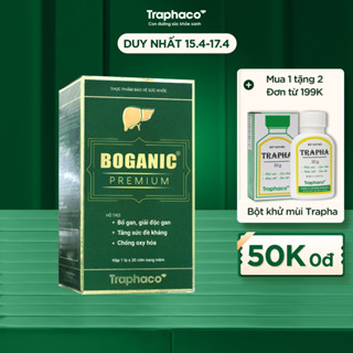 Bổ Gan Cao Cấp Boganic Premium Traphaco Giúp Hỗ Trợ Thải Độc Gan Mát Gan, Chống Oxy Hóa 30 Viên/Hộp