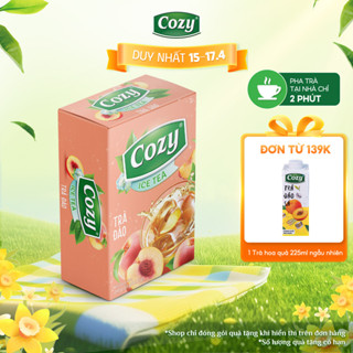 Trà Đào Cozy Hòa Tan Ice Tea (240gr - 16gói) Hương Đào Thơm Dịu, Giải Nhiệt Mùa Hè, Chiết Xuất Từ Lá Trà Tươi