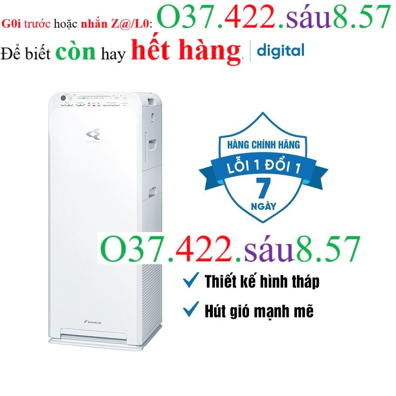 [HCM] Máy lọc không khí bù ẩm Daikin MCK55TVM6 - Có Chế Độ Lọc Bụi Mịn PM2.5, Phin Lọc Tĩnh Điện HEP