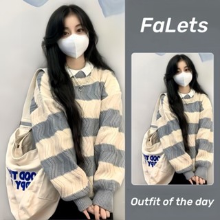 Áo len nữ Áo dệt kim rộng rãi Áo dệt kim dễ phối phong cách Hàn Quốc thu đông cho nữ sành điệu