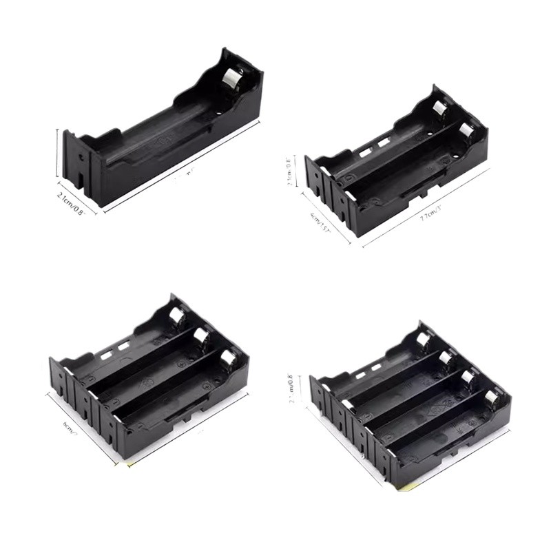18650 Hộp Pin 1 Phần 2 Phần 3 Phần 4 Phần Series Chân Song Song Pin Lithium 3.7V Pin DIY Hộp Pin Có 