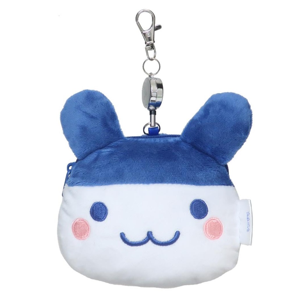 Tamagotchi [cardholder & coin purse] plush pass case with reel / Mimi-tchiDirect From Japan
