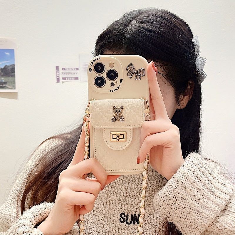 Ốp Điện Thoại Mềm Cho Iphone 15 14 13 11 12 Pro XS Max X XR 7 + 8 Plus TPU Họa Tiết Linh Hoạt Túi Dây Đeo Tinh Tế Chống Rơi