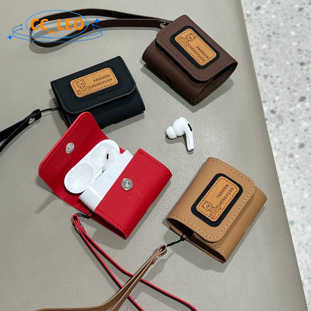 Dành Cho SoundPeats Air4 Pro Ốp Lưng Hoạt Hình Gấu SoundPeats Air3 Deluxe HS Da Mềm Dây Dễ Thương So