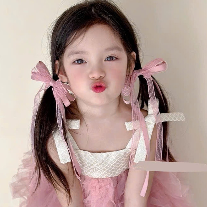Kẹp tóc Nơ Ren Jenny BlackPink cho bé Đáng yêu