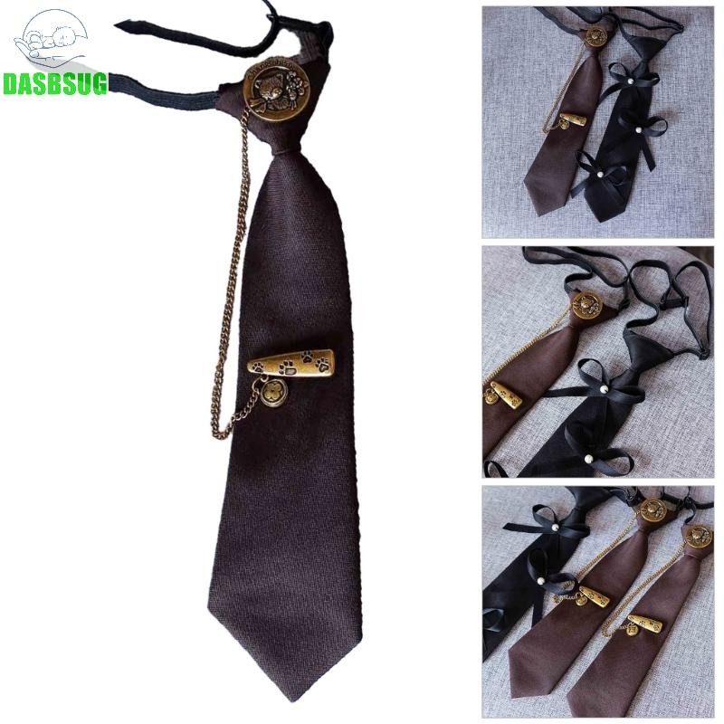 Dassbsug Thời Trang Bé Gái Đi Học Đồng Nhất Cà Vạt JK Nơ Gấu Ngọc Trai Dây Xích Preepy Look