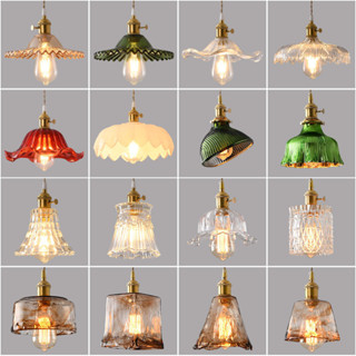 Đèn đầu giường phòng ngủ cổ điển, đèn treo kính bằng đồng thau sáng tạo lối vào quầy bar phòng ăn