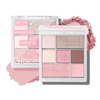  Bảng Phấn Mắt 7 Ô Nhũ Lấp Lánh Gracebabi Eyeshadow Palette Matte Pearlescent 8.5gr 