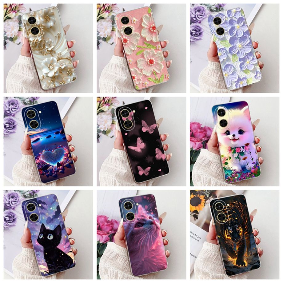 Ốp Điện Thoại Cho Xiaomi Redmi A5 2025 Ốp Lưng Hoa Đáng Yêu Họa Tiết Bướm Silicon Mềm TPU Vỏ Điện Th