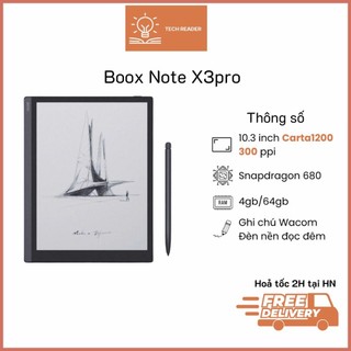   Hỏa tốc HN Máy đọc sách Boox Note X3 pro Boox Go 10.3 có đèn nền Màn Carta 1200 - Hàng nhập khẩu 