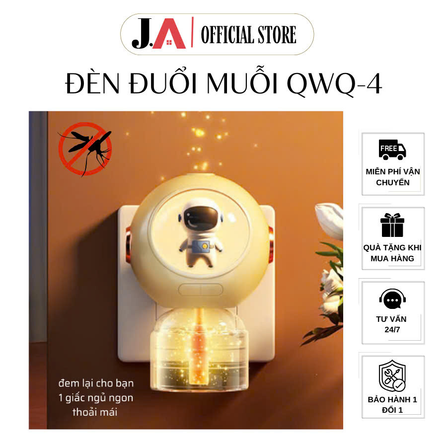 Máy Đuổi Muỗi QWQ-4, Sự Lựa Chọn Thích Hợp Cho Giấc Ngủ Ngon Không Hoá Chất, Đèn Ngủ Đuổi Muỗi Tự Nh