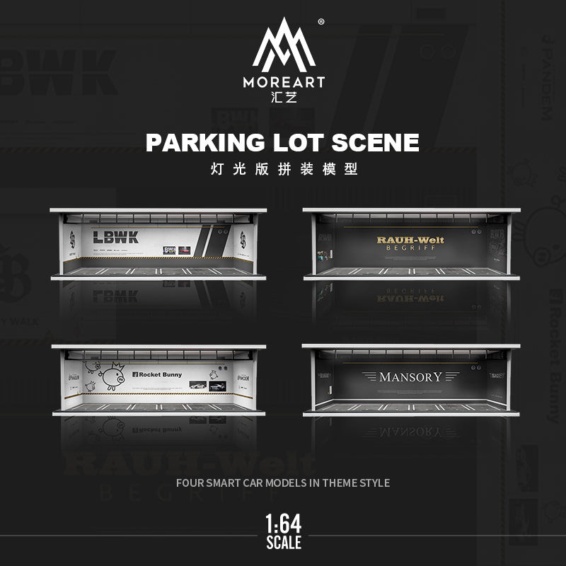 MOCUS Mô hình phong cảnh MoreART 1:64 Diorama  garage mô hình lắp ghép có đèn chiếu sáng