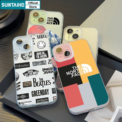 Suntaiho Thẩm Mỹ Độc Đáo Họa Tiết LOGO Trong Suốt Mờ Dành Cho Iphone 16 15 14 12 13 11 Pro Max IP 7 8 Plus Iphon X Xs XR Xs Max TPU Silicon Mềm Cao Cấp Chống Sốc Ốp điện thoại