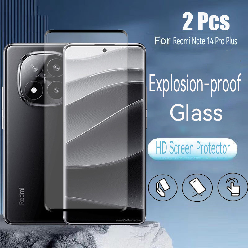 2 Chiếc Kính Cường Lực Bảo Vệ Màn Hình Cho Xiaomi Redmi Note 14 13 Pro Plus 4G 5G 9D Kính Bảo Vệ Phim