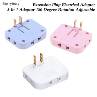 Ổ cắm mở rộng Berrybury 3 trong 1 EU Ổ cắm chuyển đổi sạc xoay 180 độ MỚI