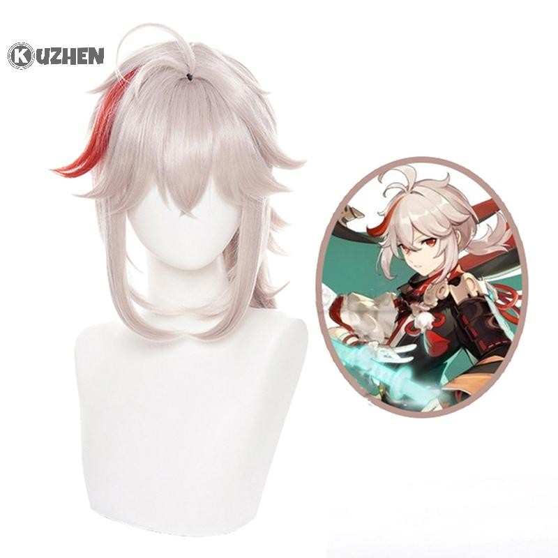 Kuzhen Trò Chơi Phong Cách Màu Be Genshin Tác Động Cosplay Kazuha Tóc Giả Cosplay Chuyển Đổi Tóc HOT