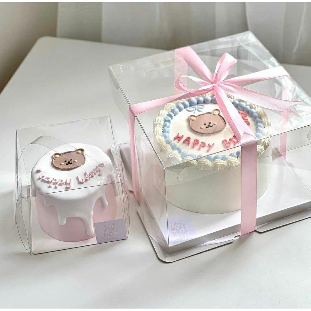 [SIÊU RẺ♥️] HỘP MICA TRONG SUỐT đủ size 26cm-28cm-30cm-32cm trang trí bánh kem, đựng quà tặng