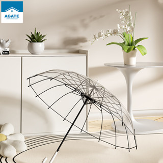  Ô cầm tay trong suốt gấp gọn - Dù trong suốt cao cấp chắn chắn độ bền cao che mưa thời trang tiện lợi,Vật liệu PVC 