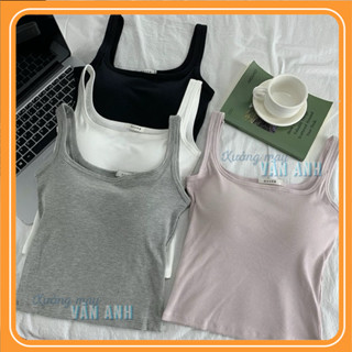  Áo 2 dây có MÚT LIỀN ngực chất tăm lạnh  áo hai dây nữ 