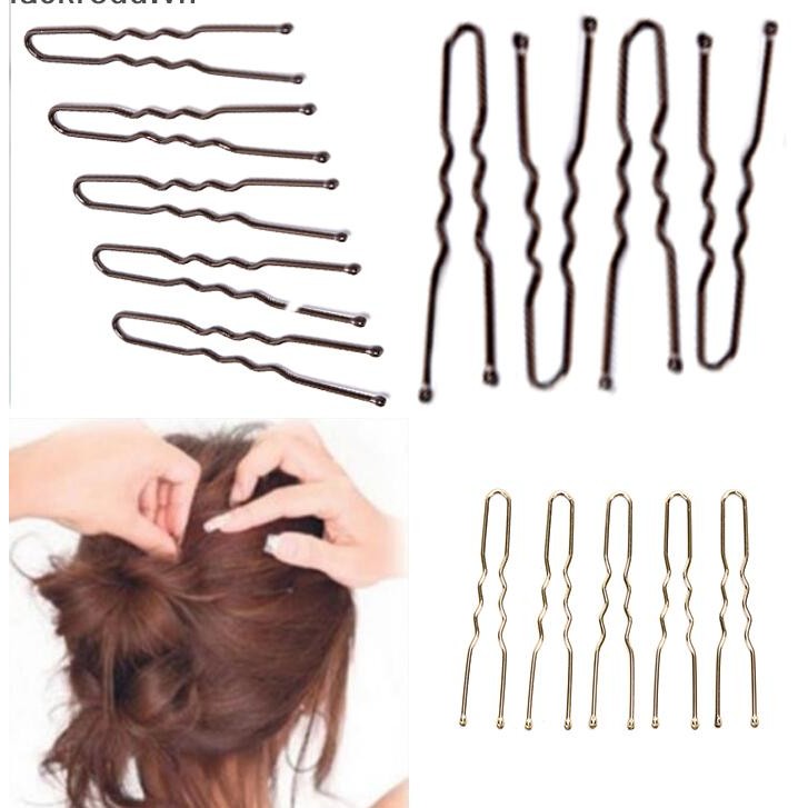 Bred 20 Cái / bộ Nữ Kẹp Tóc Hình Chữ U Kẹp Tóc Bobby Chân Kim Loại Barrette.