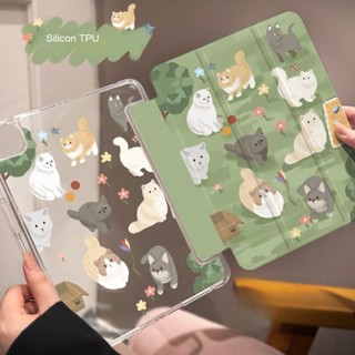 Bao Da Máy Tính Bảng Bằng Silicon Hình Mèo Hoạt Hình Cho ipad 2021 pro 11 Air 4 Air 5 gen 10 5th 6th Air 1 Air 2 Air 3T mini 4 5 Ốp