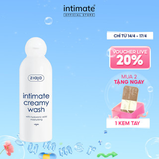 Dung Dịch Vệ Sinh Phụ Nữ Intimate With Hyaluronic Acid ZIAJA Hỗ Trợ Dưỡng Ẩm,Cân Bằng pH, Làm Sạch 200ml