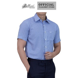   New Arrival  Áo sơ mi nam ngắn tay BELLUNI vải sợi dừa - ABN.CCP.BE.260.B4 