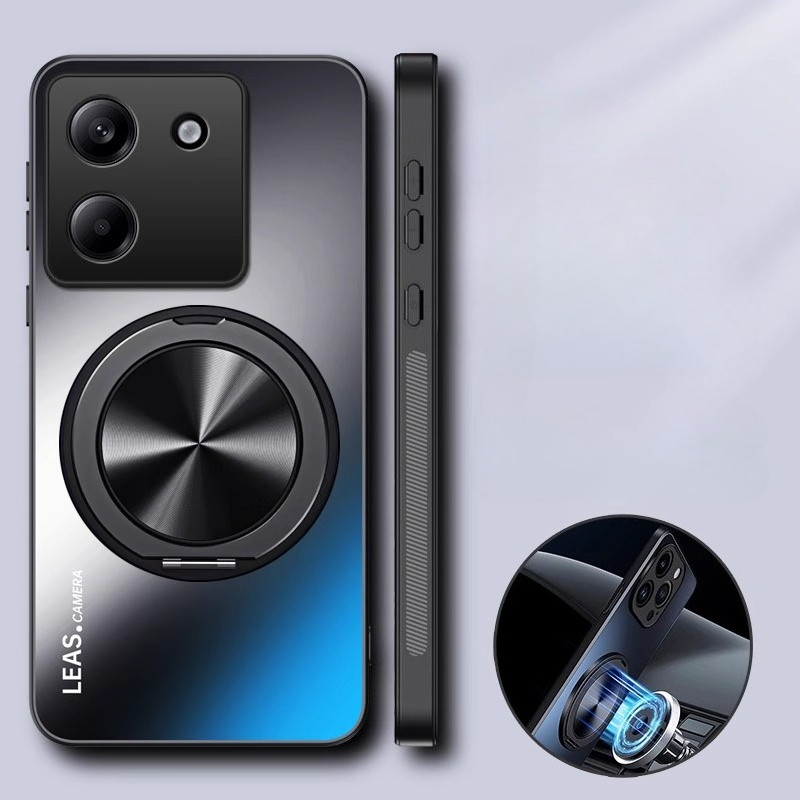 Dành Cho Xiaomi POCO M7 Pro 5G Mờ Từ Nhẫn Giá Đỡ Cho POCO M7pro X7 F7 Ultra Stand Shell Matte Ốp Lưn