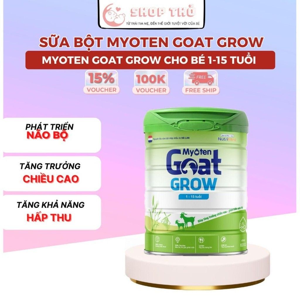 Sữa Bột Myoten Goat Grow Phát Triển Chiều Cao Cho Bé, Sữa Hỗ Phát Triển Trí Não Của Trẻ Giúp Háu Ăn 
