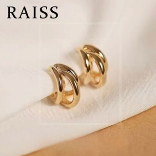 Bông tai thép không gỉ mạ vàng 18K Vàng ba lớp Vòng Bông tai Bông tai titan Bông tai không sơn | Chống mồ hôi & không gây dị ứng