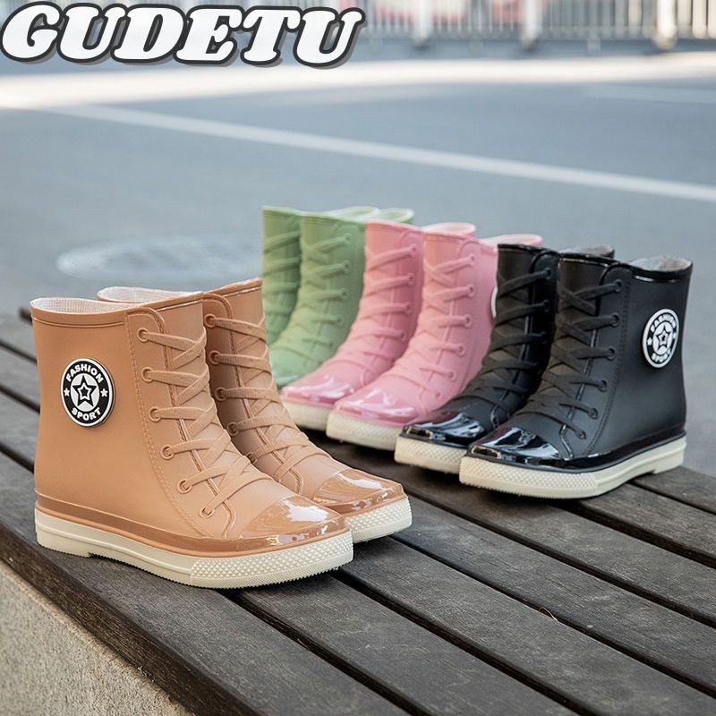 Giày đi mưa mới dành cho nữ Giày đi mưa chống trượt Giày chống nước ống ngắn cổ thấp