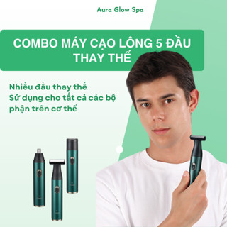 Combo máy cạo lông toàn thân đa năng 4 đầu thay thế cạo lông mặt, chân, tay, vùng bikini, nách, mũi tiện lợi CSSD106
