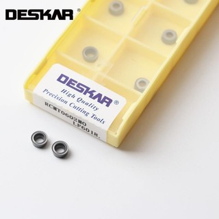  10 CHIẾC DESKAR 100% nguyên bản Máy phay CNC RCMT0602MO LF6018 Dụng cụ cắt tiện cacbua chèn RCMT 0602 Công cụ tiện Mill 