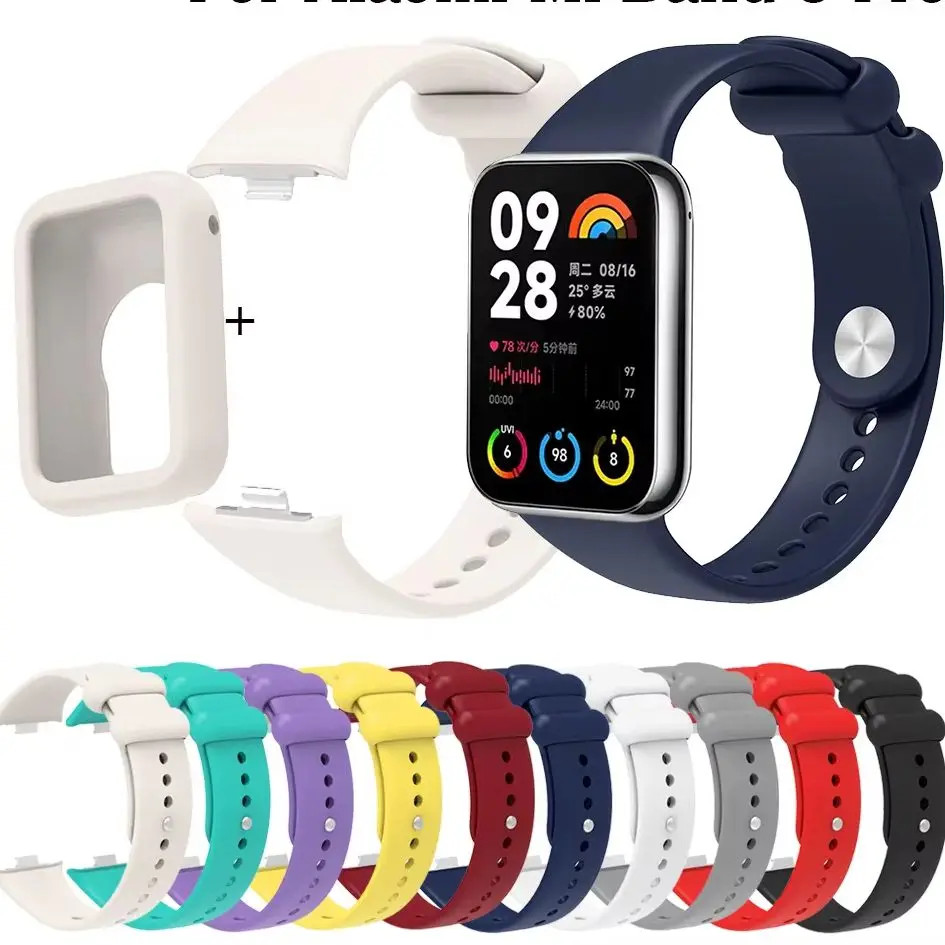 Dây đeo TPU mềm cho Xiaomi Mi Band 8 Pro/Smart Band 8 Pro, dây đeo cổ tay & vỏ