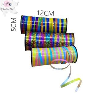 Cuộn ruy băng nhựa kim tuyến bản 0.5 x 100 yard cột bóng, gói quà trang trí sự kiện