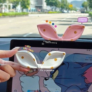 Car Interior Decoration Dashboard Display Screen Bow Xiaohongshu Same Style Rearview Mirror Princess Decoration Cute Car interior decoration
