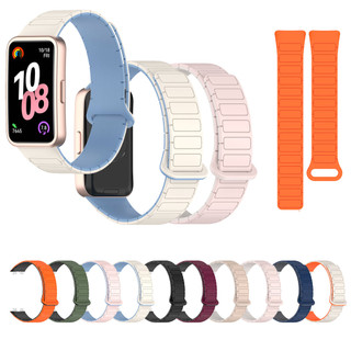  Dây đeo silicon từ tính cho đồng hồ thông minh Huawei band 10 9 8 NFC Dây đeo cổ tay chống nước 