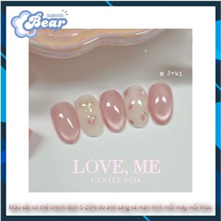 B202 Nailbox thiết kế thủ công mắt mèo form hạt na dễ thương màu hồng form na ngắn - xem bảng form ở ảnh cuối