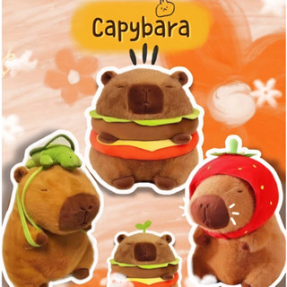 35-55cm Gấu bông kèm chăn Capybara Đeo Balo Rùa Xanh,Capybara hồng Chuột Lang nước Nhồi Bông Mini và To Chảy Nước Mũi