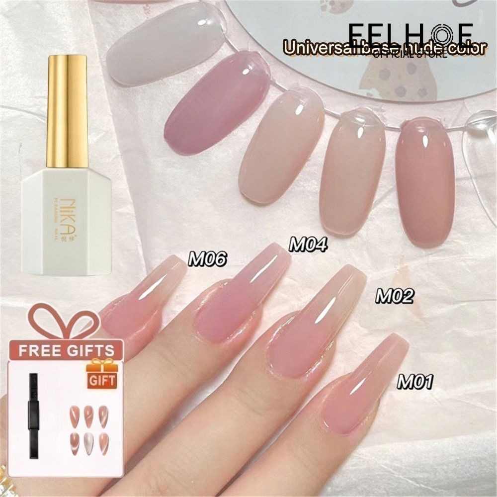 EELHOE 【Mua 1 tặng 1】NIKA Universal Primer Bare Color Internet Red Ice Transparent Bare Color Nail P