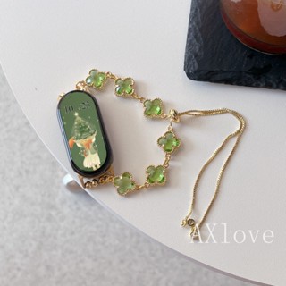 Dây đeo vòng tay nước sáng cho Xiaomi Band 9 8 7 / 8pro Dây đeo cổ tay Dây kim loại Dây đeo đồng hồ cho Mi Band7 6 5 4 3 Nữ