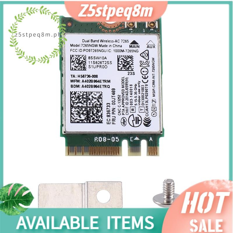 1 Cái AC7265 7265NGW Thẻ WiFi FRU00JT469 802.11AC NGFF BT4.0 Phụ Kiện Thay Thế Cho Lenovo Thinkpad E