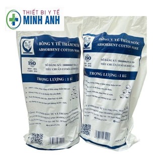 Bông cân y tế An Lành 1kg-bông y tế thấm nước