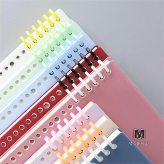 Minifrut] 12 Cái / bộ 6 Lỗ Màu Kẹo Lá Rời Nhựa Ràng Buộc Mùa Xuân Nhẫn Xoắn Ốc A4 A5 A6 Giấy Notebook Văn Phòng Phẩm Đồ Dùng Văn Phòng Đồ Dùng Học Tập Văn Phòng MỚI
