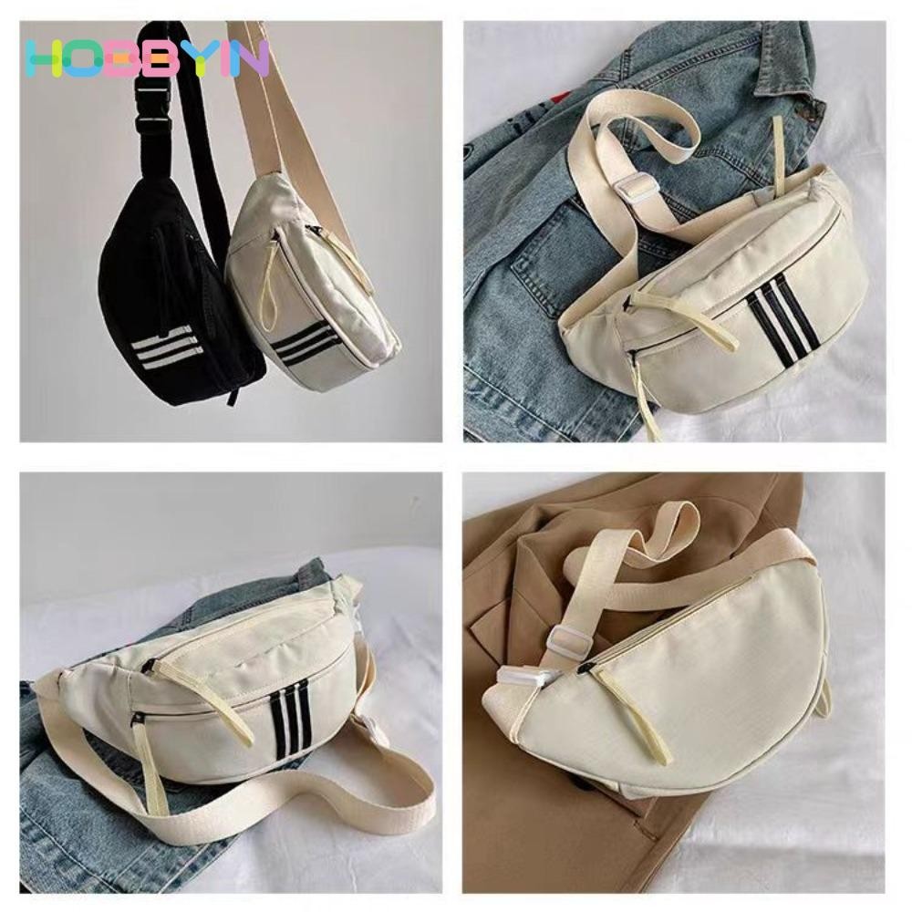 Túi đeo vai HOBBYIN, Túi đeo chéo sọc đa chức năng, Túi đeo chéo Nylon phong cách thể thao