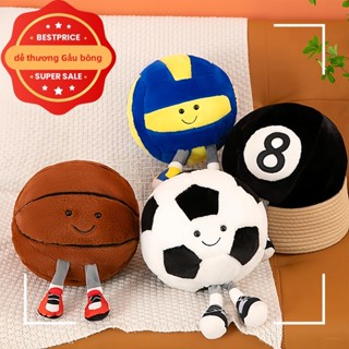 Bóng đá Gấu bông mới Đồ chơi sang trọng Bóng rổ Bóng chuyền Gấu bông bi-a Búp bê gối dễ thương