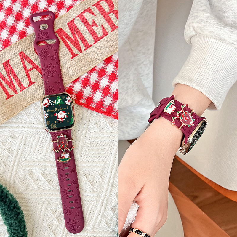 Dây đeo khắc Giáng sinh cho Xiaomi Redmi Watch 5 3 Active Smart Watch Dây đeo thể thao silicon cho R