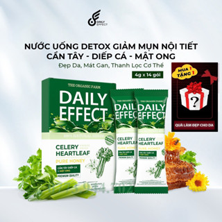 (Tặng Quà) Nước Uống Detox - Cần Tây Diếp Cá Mật Ong Daily Effect (Hộp Full 14 Gói) Giảm Mụn Đẹp Da Chính Hãng