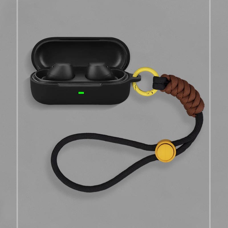 Case for Sony WF-C710N Silicone Soft Case Nylon Strap Lanyard Pendant Cute Suitable for Sony WF-C710